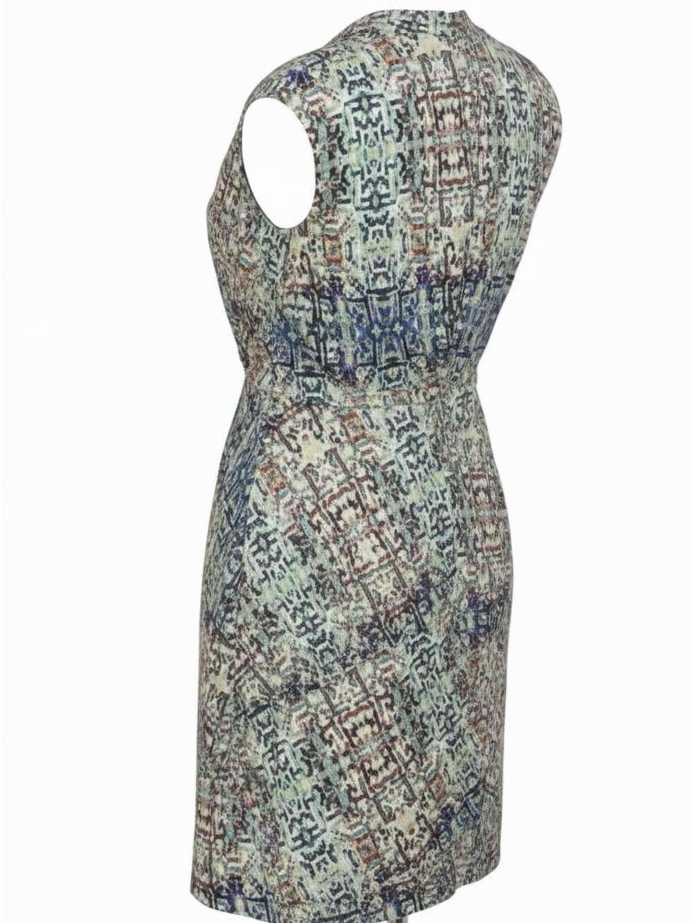 NIC+ZOE Multicolor Urban Safari Watercolor Surplice Dress Size MEDIUM - Picture 8 of 11